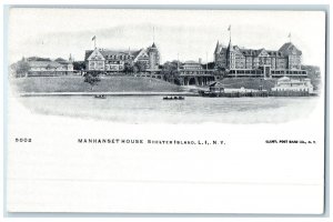 c1905's Manhanset House Shelterisland Lake Boats Long Island  New York Postcard