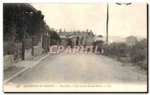 Old Postcard From Around Dieppe Pourville View towards Grand Hotel