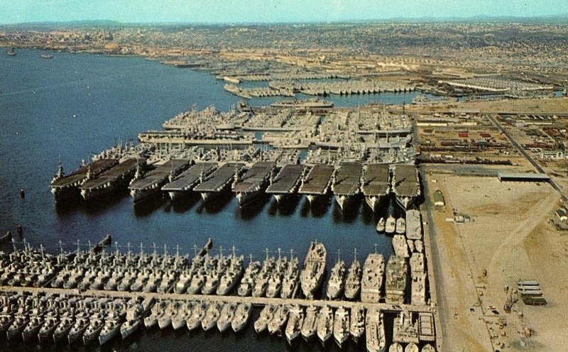 Vintage U. S. Naval Station, San Diego, California Postcard P125 