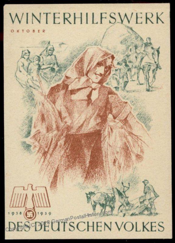 3rd Reich Germany 1938 Winterhilfswerk WHW Winter Charities Donation Plaka 77132