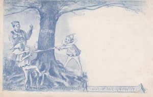 Political Cartoon Postcard-Imps/Fairies, No Alcohol Temperance Movement RS41093