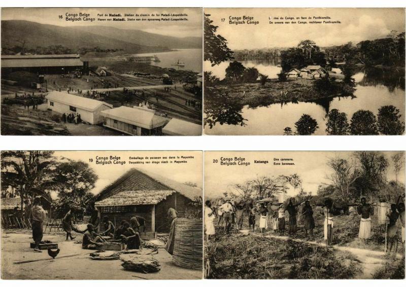 BELGIAN CONGO AFRICA 68 CPA AFRIQUE Vintage Postcards All DIFFERENT, with BETTER