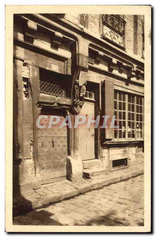 Old Postcard Le Mans Sarthe door of the house of Two Friends