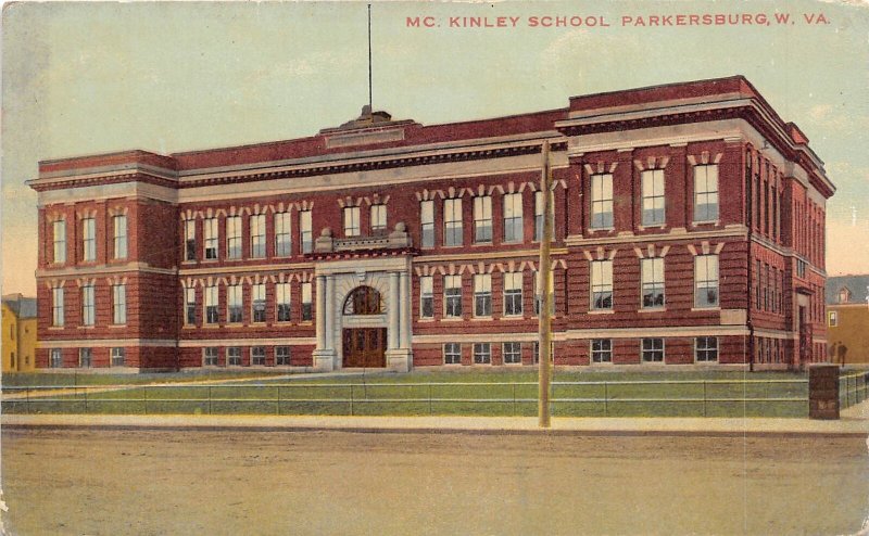 Parkersburg West Virginia c1910 Postcard McKinley School