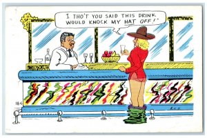 1956 Woman Fell Off Pants Humor Louisville Kentucky KY Posted Vintage Postcard