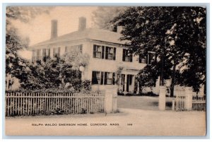 c1940's Ralph Waldo Emerson Home Concord Massachusetts MA Vintage Postcard 