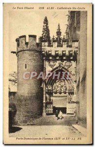 Old Postcard Albi Cathedral Ste Cecile Porte Dominique de Florence