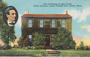 Illinois Lincoln First Courthouse Of Logan County Where Abraham Lincoln Pract...