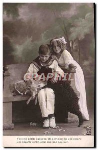 Old Postcard Goat Kids