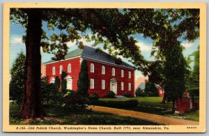 Vtg Alexandria Virginia VA Old Pohick Church Washingtons Home Church Postcard