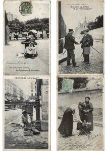 PARIS TYPES LES PETITS MÉTIERS PARISIENS 37 Vintage Postcards (L3462)