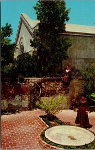 Vtg Key West Florida FL Old Spanish Walled Garden 1960s Chrome View Postcard