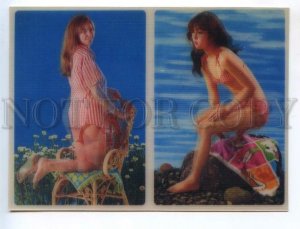 473817 Two nude girls lenticular 3D postcard