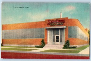 Cedar Rapids Iowa IA Postcard Sanitary Farm Dairies Building Exterior c1940's