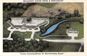 Natchez Mississippi Bellemont Motor Hotel Aerial View Vintage Postcard K38089