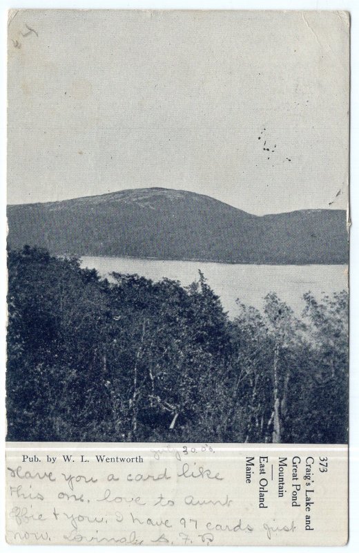 East Orland, Maine, Craig's Lake and Great Pond Mountain