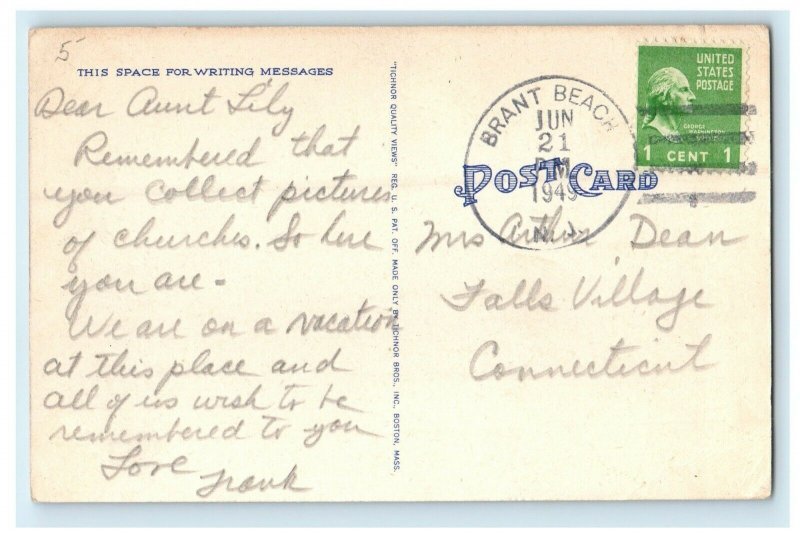 1949 Episcopal Church, Beach Haven, New Jersey NJ Vintage Posted Postcard