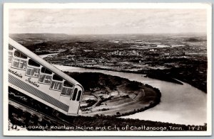 Chattanooga Tennessee 1951 RPPC Real Photo Postcard Lookout Mountain Incline