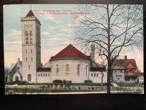 Vintage Postcard 1912 First Presbyterian Church Chapel & Parsonage Morristown NJ