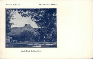 Golden Colorado CO Castle Rock Pre-1910 Vintage Postcard