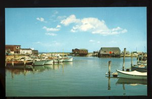 Barnstable, Massachusetts/Mass/MA Postcard, Harbor View, Docks/Boats, Cape Cod