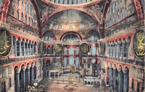 CONSTANTINOPLE TURKEY INTERIEUR de STE SOPHIE POSTCARD