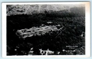 RPPC CHAPULTEPEC, MEXICO CITY ~ Aerial View of CASTLE  Regis Foto  Postcard