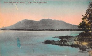 Lake County California Clear Lake and Mt Konocti Vintage Postcard AA61441