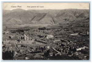 c1940's Buildings Hills Roads General View Of Cusco-Peru Vintage Postcard