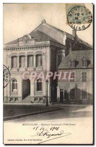 Postcard Montlucon Old City Municipal Building Coret