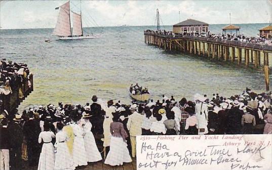 New Jersey Asbury Park Fishing Pier And Yacht Landing 1907