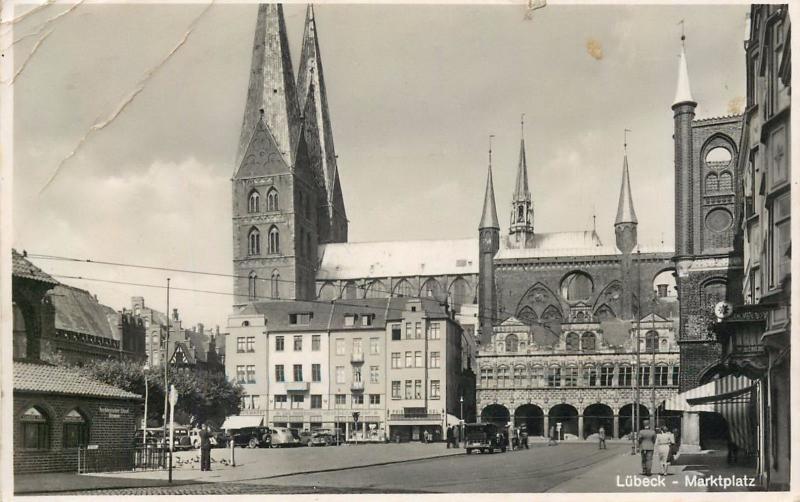 Lubeck Marktplatz Germany 1940s