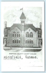 RPPC  RICHFIELD, Kansas KS ~ MORTON COUNTY COURT HOUSE c1950s-60s   Postcard