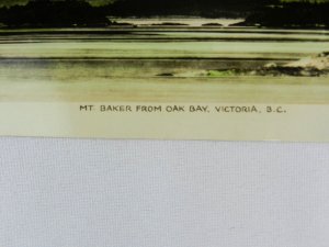 VINTAGE POSTCARD MT. BAKER FROM OAK BAY VICTORIA BRITISH COLUMBIA CANADA