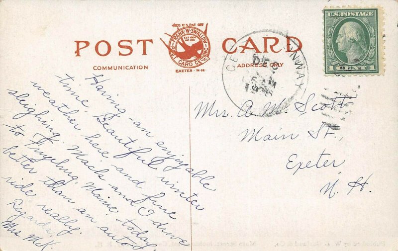 LPS33 Center Conway New Hampshire Main Street looking East Vintage Postcard 