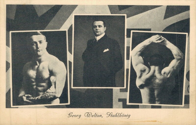 Circus Georg Welton Stahlkönig Freakshow Circus Freak Vintage Postcard 08.41