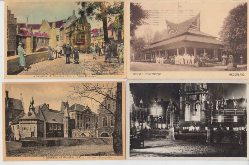 EXPOSITION BRUSSELS 1935 Belgium 130 Vintage Postcards (L5472)