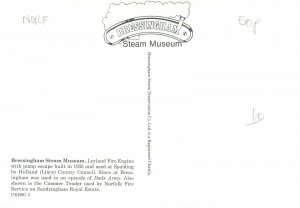 Postcard Pump Escape Leyland Fire Engine Bressingham Steam Museum
