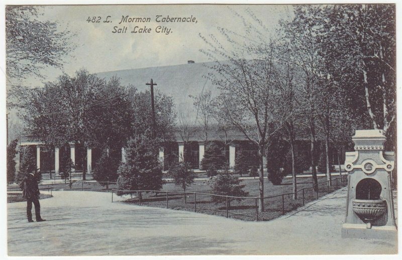 Salt Lake City Utah c1910 Postcard Mormon Tabernacle Exterior