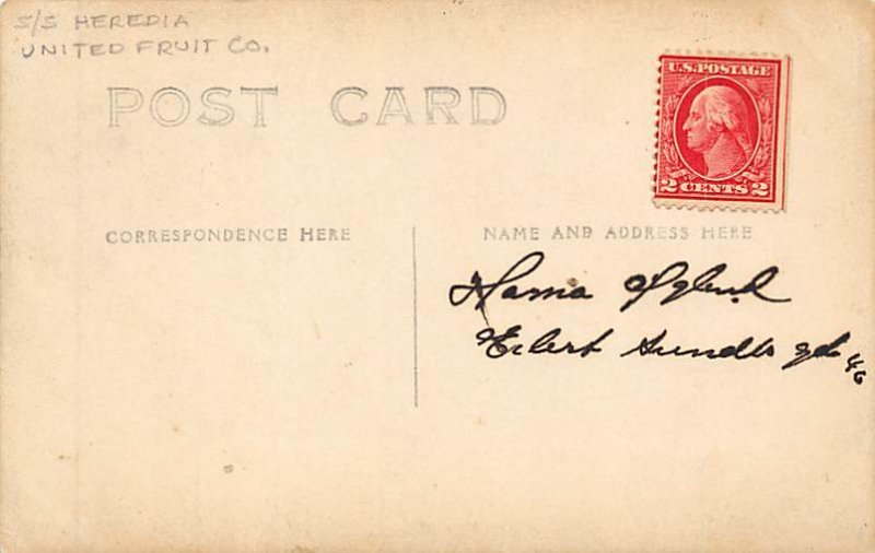 SS Heredia United Fruit Co. Writing on back 