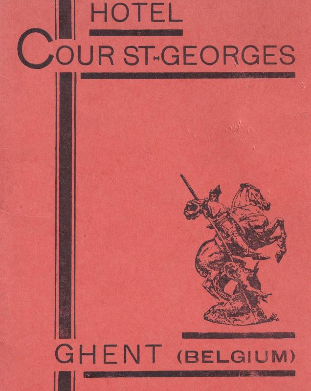 Hotel Cour St Saint Georges Ghent Belgium Guide 1950s Book