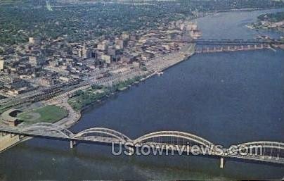 Aerial Picture of the Mississippi - Davenport, Iowa IA