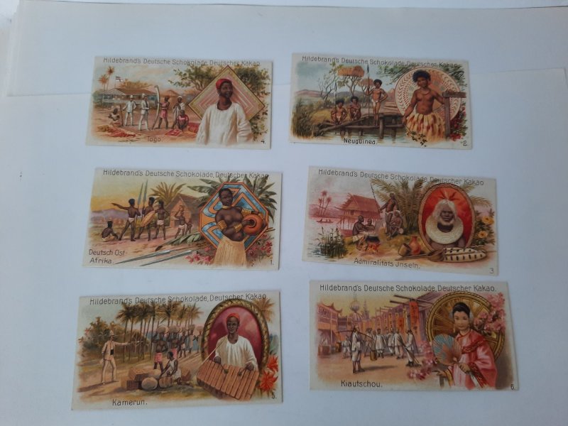 Afrika Trade Cards- Advertising- German - 6 pieces