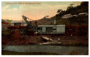 Loading a dirt train on the Panama Canal