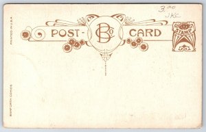 Be With You Shortly in Utah Illinois~Comic Pun~Man w/Pickax Will Fall~c1910