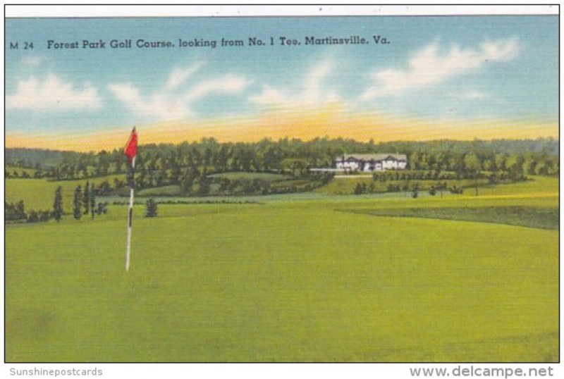 Virginia Martinsville Forest Park Golf Course Looking From No 1 Tee