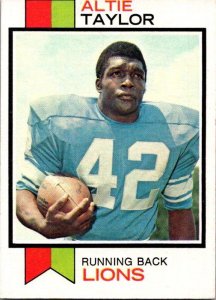 1973 Topps Football Card Altie Taylor Detroit Lions sk2637