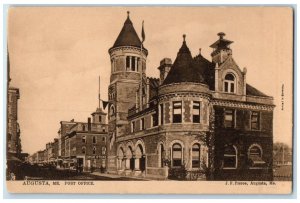 c1905 Post Office Building Drug Store Augusta Maine ME Tuck's Antique Postcard