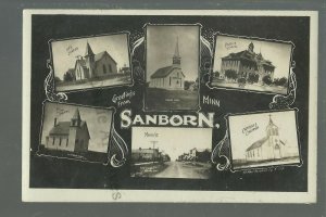 Sanborn MINNESOTA RPPC c1910 6 VIEWS nr Springfield Lamberton Wabasso Revere