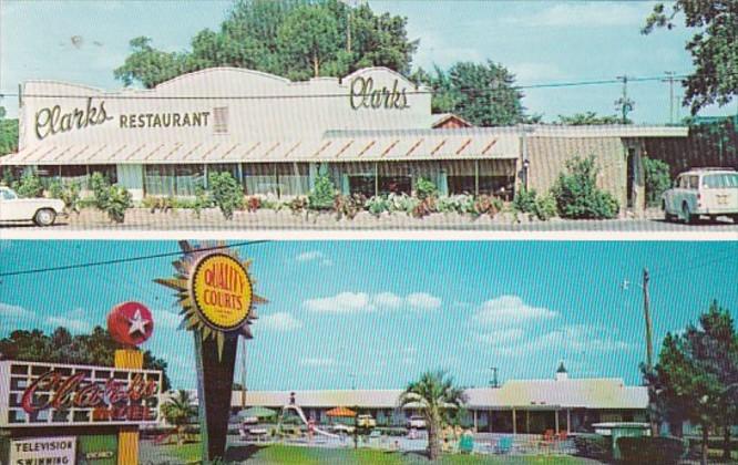 South Carolina Santee Quality Courts Motel Clark's and Restaurant